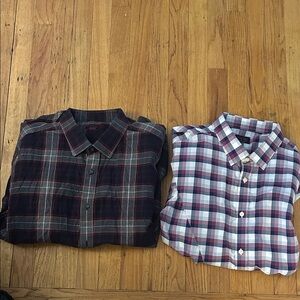 UNTUCKit mens Plaid Button Down Shirts -price is for both barely worn